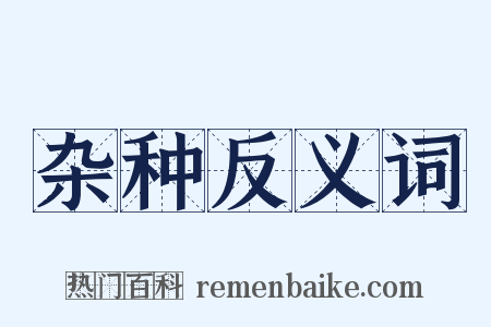 杂种反义词是什么意思的图片